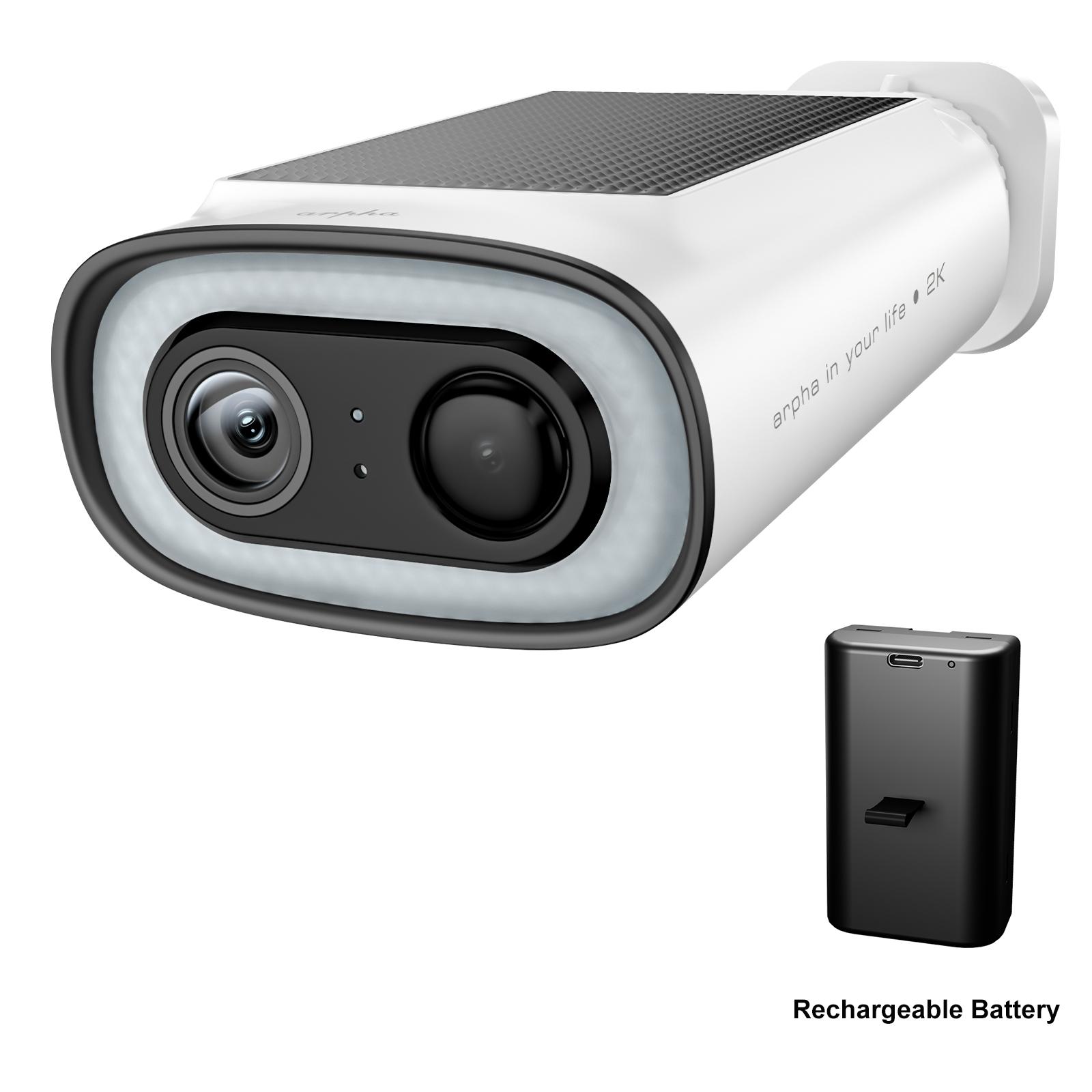 

2K Solar Security Cameras Wireless Outdoor, Battery Powered CCTV Cameras, Color Night Vision, Motion Detection, Two Way Audio, Waterproof