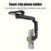 Car Sun Visor Mobile Phone Holder, 360 Degree Rotation, ABS Material, Suitable for Dashboard, Waterproof Car Mobile Phone Holder with Rotation