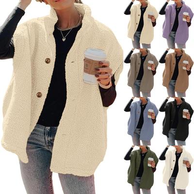 Womens Fuzzy Fleece Vest Casual Oversized Warm Button Down Vest Jacket With Pockets