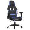 Vidaxl Gaming-Sessel mit Fußstütze, Schwarz-Blau, Stoff