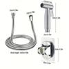 Stainless Steel Toilet Bidet Sprayer Set High Pressure Flushing Bathroom Toilet Cleaning 304 Stainless Steel Toilet Sprayer Set