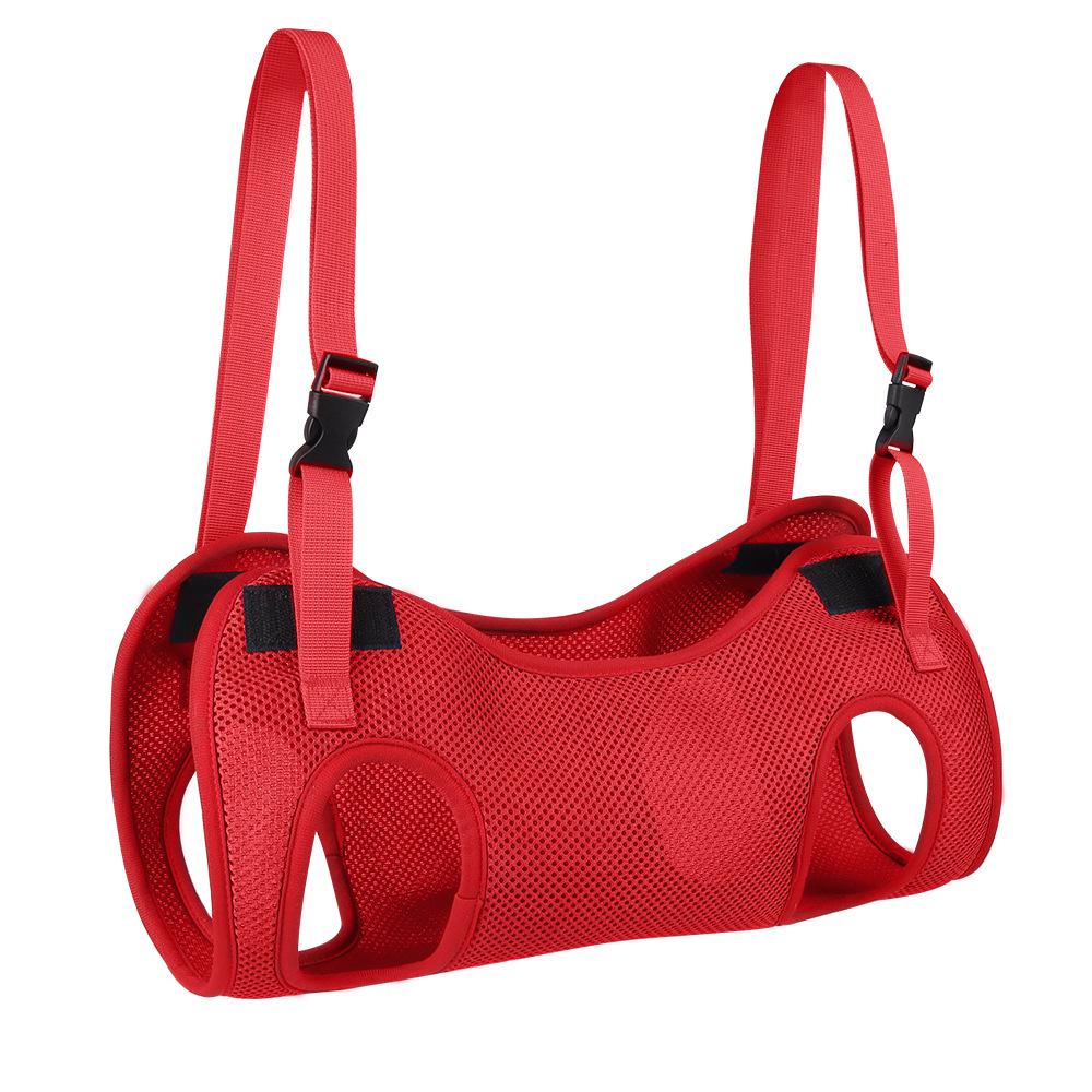

New pet rehabilitation chest back vest dog auxiliary belt portable dog sling, cat and dog sling bag S красный