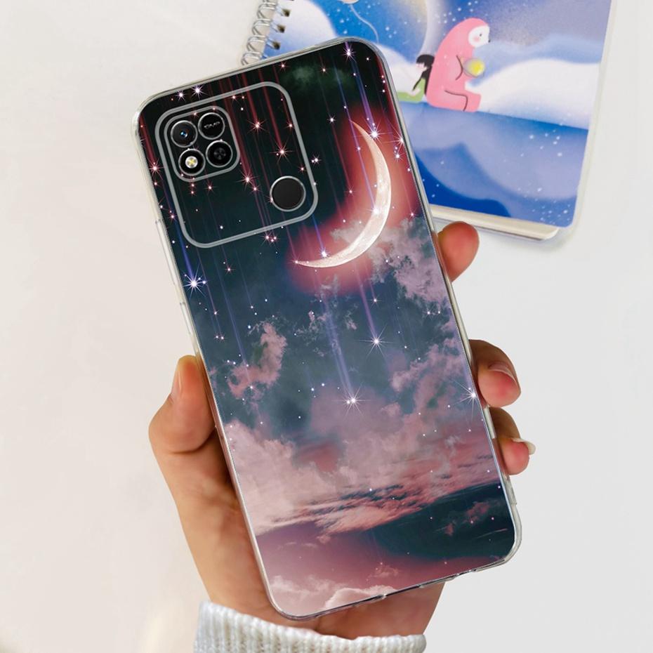 Case For Xiaomi Redmi 10A Cute Flower Cat Painted Phone Bumper For Redmi 10A 4G Redmi10A Soft Silicone TPU Back Cover