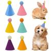 Cute 6pcs Set Mini Party Hats Lightweight Colorful Cone Hats Pet Decorative Headwear New Year Celebration