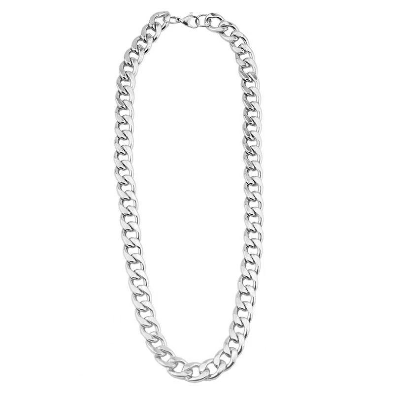 

Минималистичное ожерелье из нержавеющей стали в кубинском стиле для студентов и пар - Европейские и американские хип-хоп аксессуары