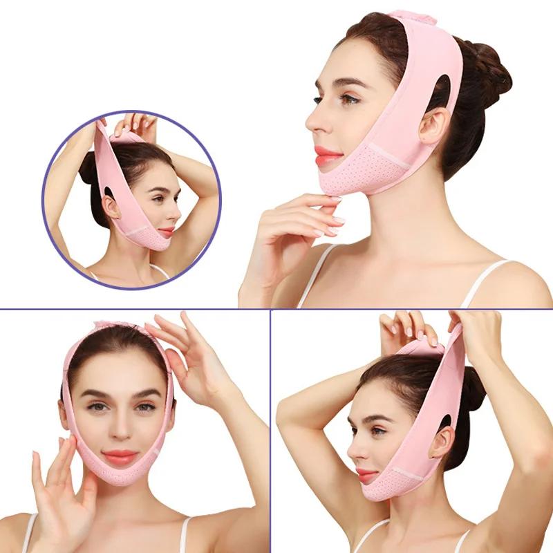 1pcs Face Slim Strap V Shape Lifting Chin Supports Double Chin Reusable Anti-Slip Mask and Contour Strap