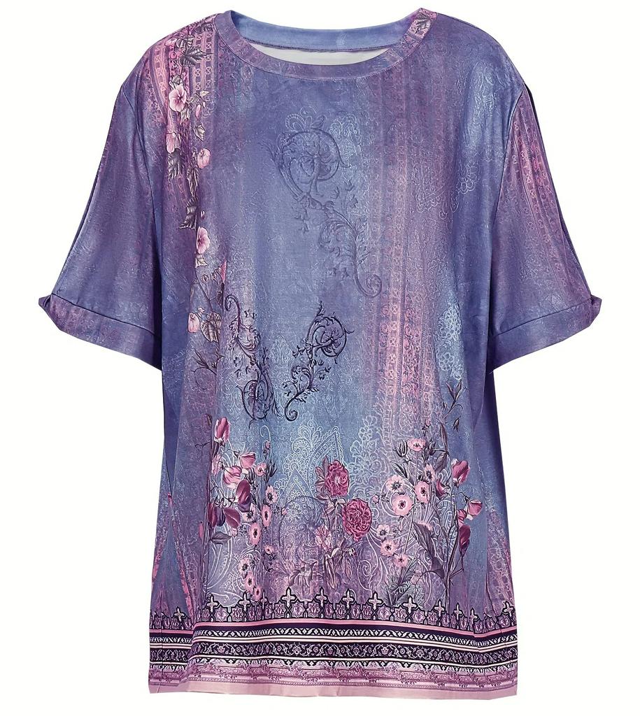 XXS-6XL Plus Size Summer Women's T-shirt Casual Loose Short Sleeve T-shirt Printed Vintage Tops Tees Streetwear Pullover