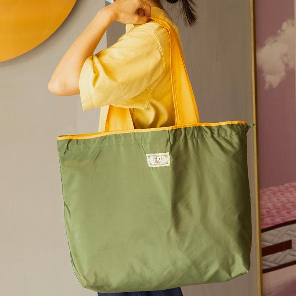 Eco-Friendly Large Waterproof Foldable Drawstring Shopping Shoulder Bag