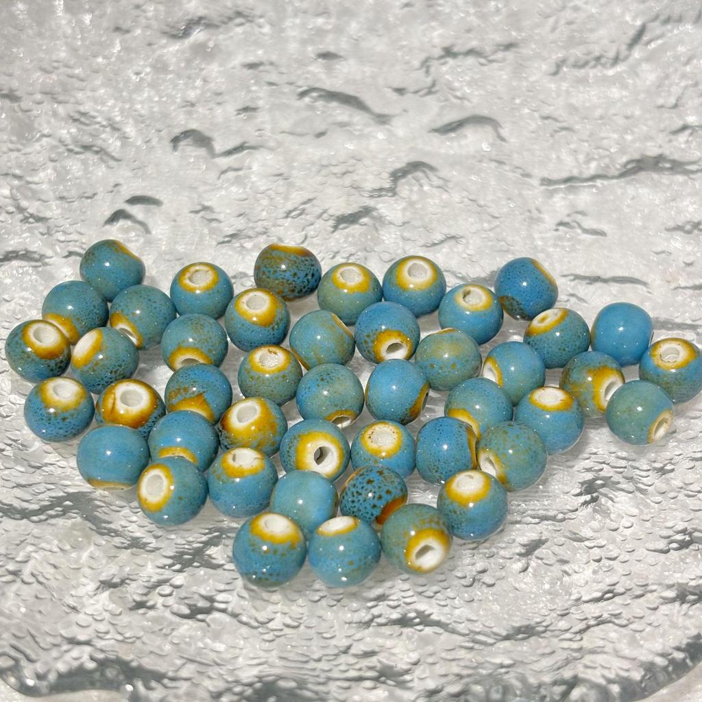 Colorful Jingdezhen Flambe Glaze Ceramic Beads for DIY Bracelets and Hand Strings