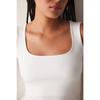 Square Neck Strap White Top