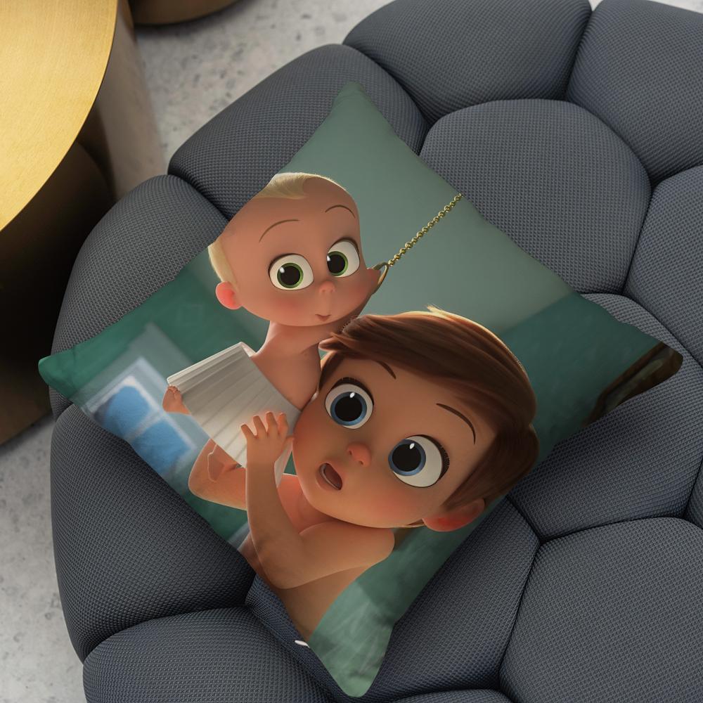 Federa per Cuscino The Boss Baby 2-in-1 Reversibile in Peluche | Auto/Divano/Letto | Regalo Perfetto