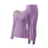 New Wool Silk Thermal Underwear: Women's Slim Fit Round Neck Top & Bottom, Men's Autumn Suit