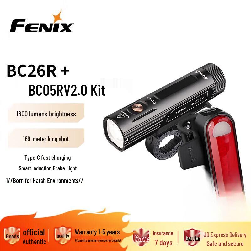 Fenix BC26R Rechargeable 1600 Lumen Bicycle Front Light