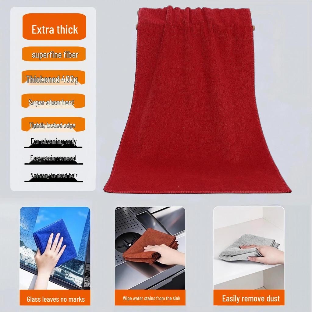 Ultra-Fine Fiber Thickened Car Wash and Cleaning Towel with High Water Absorption - Ideal for Home, Hotel, and Salon Use