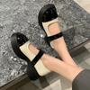 Fashion Mary Janse Leather Shoes for Women 2024 Spring Autumn New Designer Chunky Heel Casual Shoes Female Increase Pumps Ladies
