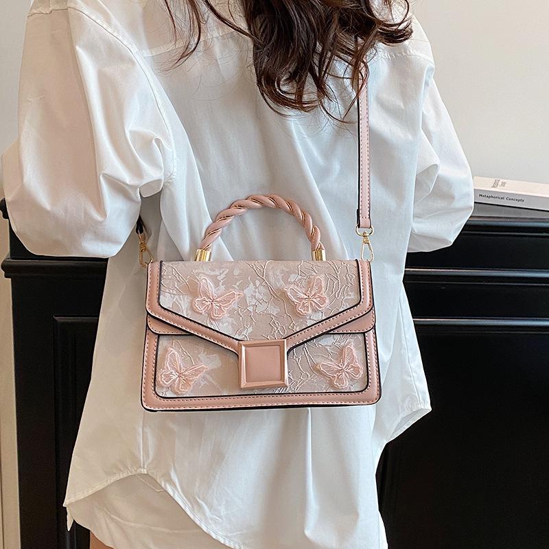 Women's Portable Small Bag Women's Bag New Fashion Embroidered Shoulder Bag Versatile Messenger Small Square Bag