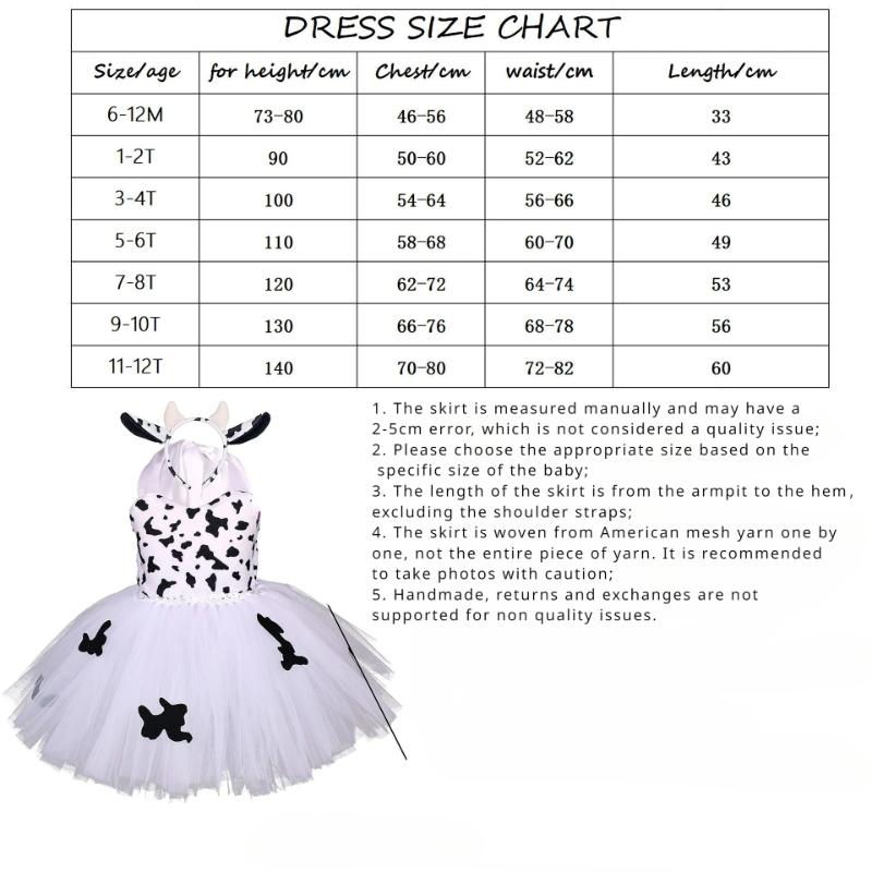 Baby Girls Halloween Animal Cosplay Costume Kids Forest Theme Giraffe Cows Tiger Leopard Zebra Print Tutu Dress Birthday Party