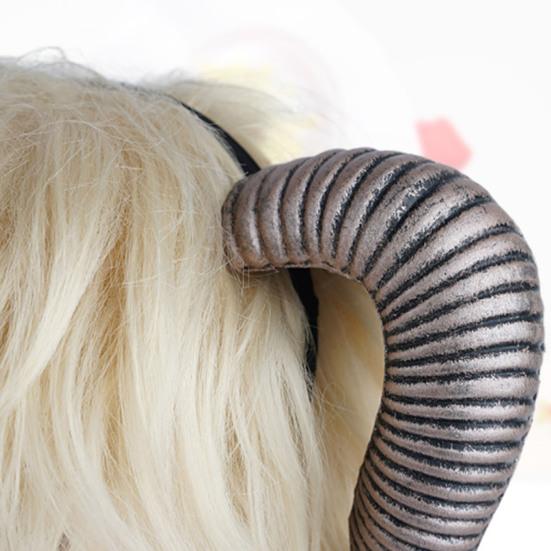 Geitehorn Hodebånd Gotiske Djevelhorn Hårbøyle Halloween Utkledning Hårtilbehør for Halloweenfest Cosplay-arrangementer