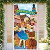 Oktoberfest Themed Party Decors 90X180Cm Durable Polyester Backdrops With Hanging Ropes For Event Celebration