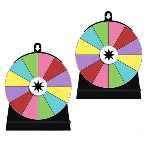 

Boono Roulette Tabletop/Floor Standing Roulette for Parties, Events, Lottery Machines, Exhibitions, Weddings, Casinos (15cm Diameter, 12 Faces, Set of