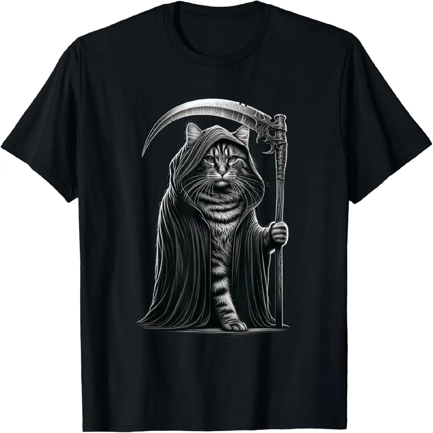 Крутой кот Мрачный Жнец, Мрачный Жнемурр, Футболка с котом Мрачным Жнецом S