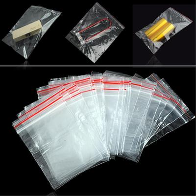 100pcs Wholesale Poly Plastic Reclosable 3 Size Ziplock Bag Jewelry Pouches