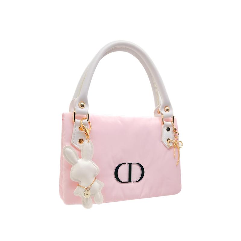 Dior Borsa [Borsa Cosmetica Personalizzata] Tela Coniglio Frutteto Semplice Moda Versatile Classico Trendy Nicchia Alta Gamma Contenitore Ciondolo in Pelle Piccolo
