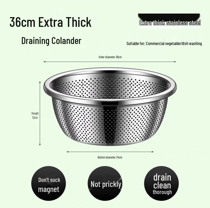 

ZISIZ Food Grade Stainless Steel Drainer Basin