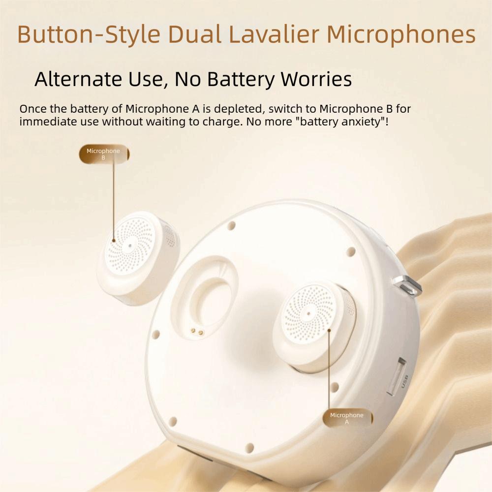 Magnetic Clip Portable Lavalier Microphone DSP Noise Reduction Lapel Microphone Teaching