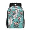 Custom Mangas H-Hatsuned M-Mikus Cartoons Backpacks Women Men Basic Bookbag for School College Bags