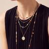 Vintage Natural Stone Beaded Layered Sweater Chain Necklace