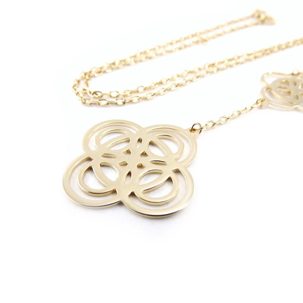 Les Trésors De Lily [J0871] - Gold Plated Necklace 'Choreography'