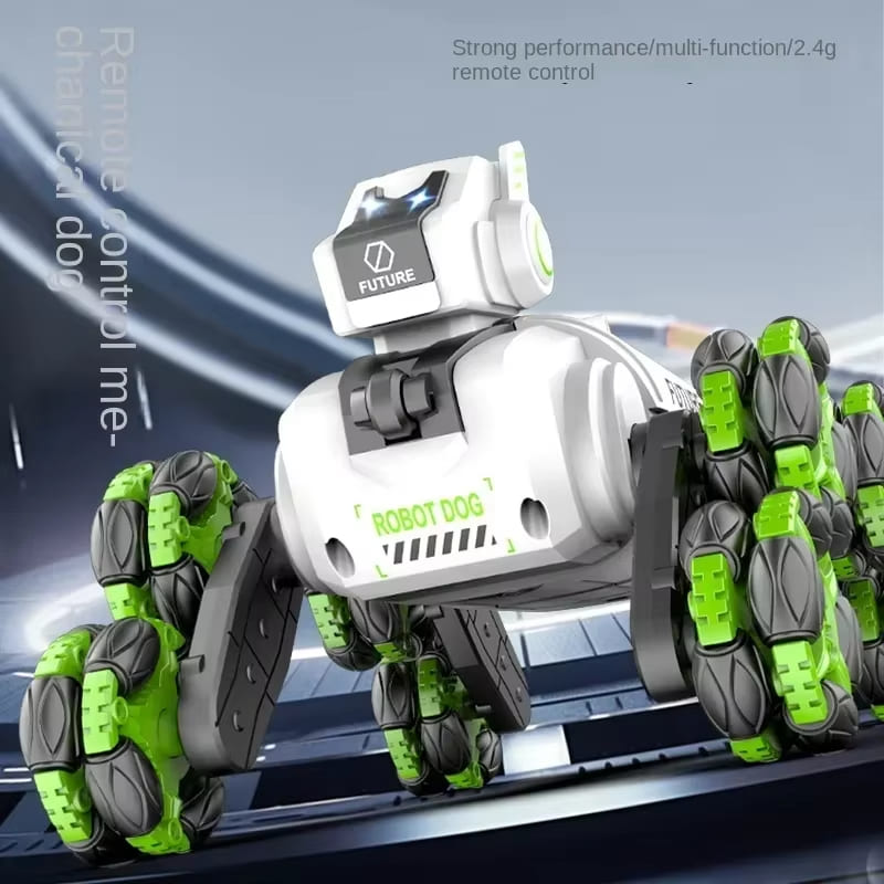 New 2.4G Rc Robot Dog 360 Degree Drift Stunt Spray Remote Control Car Toy Suitable for Boys and Girls Children High Value Gift Electronic Pet