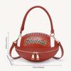 New American football/rugby ball handbag, creative, fashionable, unique, cute, lightweight crossbody bag, commuting, high-end, everyday, versatile.
