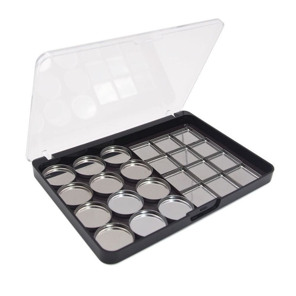 Palette in Alluminio Vuota Palette Ombretti Custodia Ricaricabile Strumento Multiuso Scatola Porta Trucco Vaschette Campioni Vassoio Ombretti