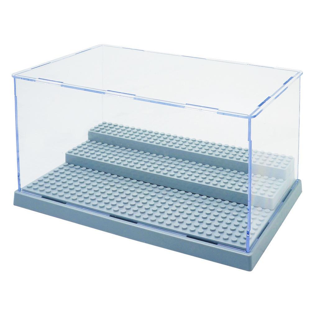 

Minifigure Display Box: Black Base with Detachable Clear Panel, Dustproof, DIY Assembly