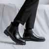 Męskie Skórzane Buty Codzienne wsuwane Buty Biznesowe Męskie Botki Chelsea Marka Projektant Włoskie Eleganckie Codzienne Biznesowe Botki na Kostkę