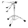 Cymbal Stand Double Layer Adjustable Height Folding Iron Silver Drum Stand with Base for Snare Ethereal Drum Dumb Drum