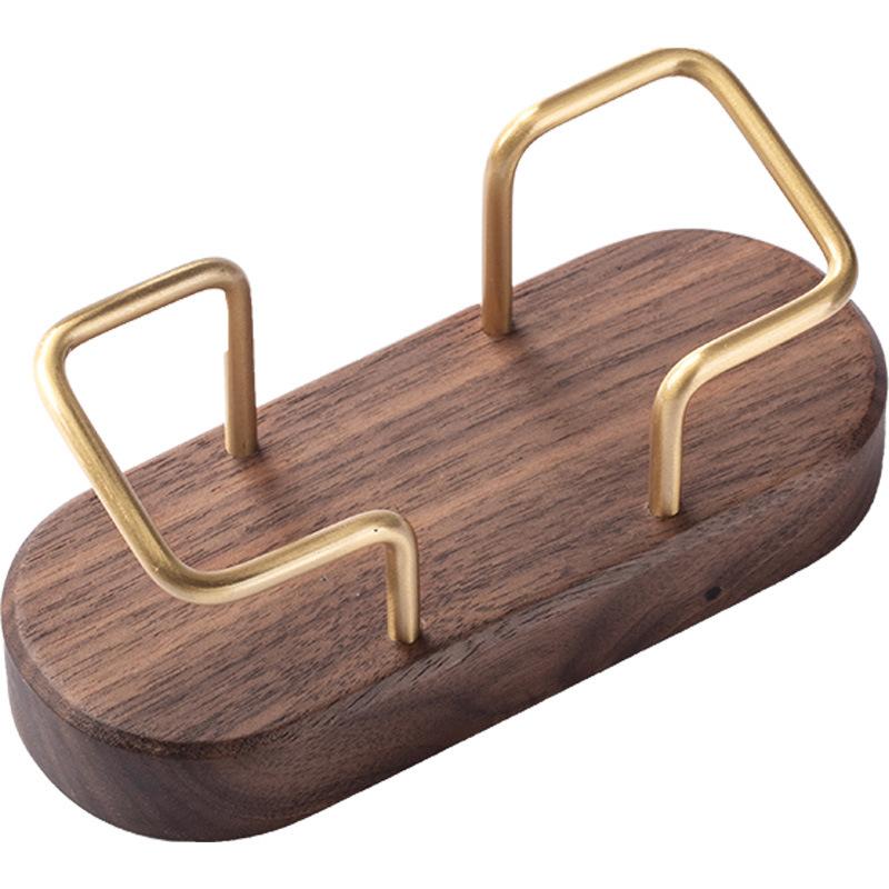 

Oval Business Card Holder Organizer Office Desk Display Stand Memo Counter Accessories Tabletop Shelf Wooden Card Holder Storage