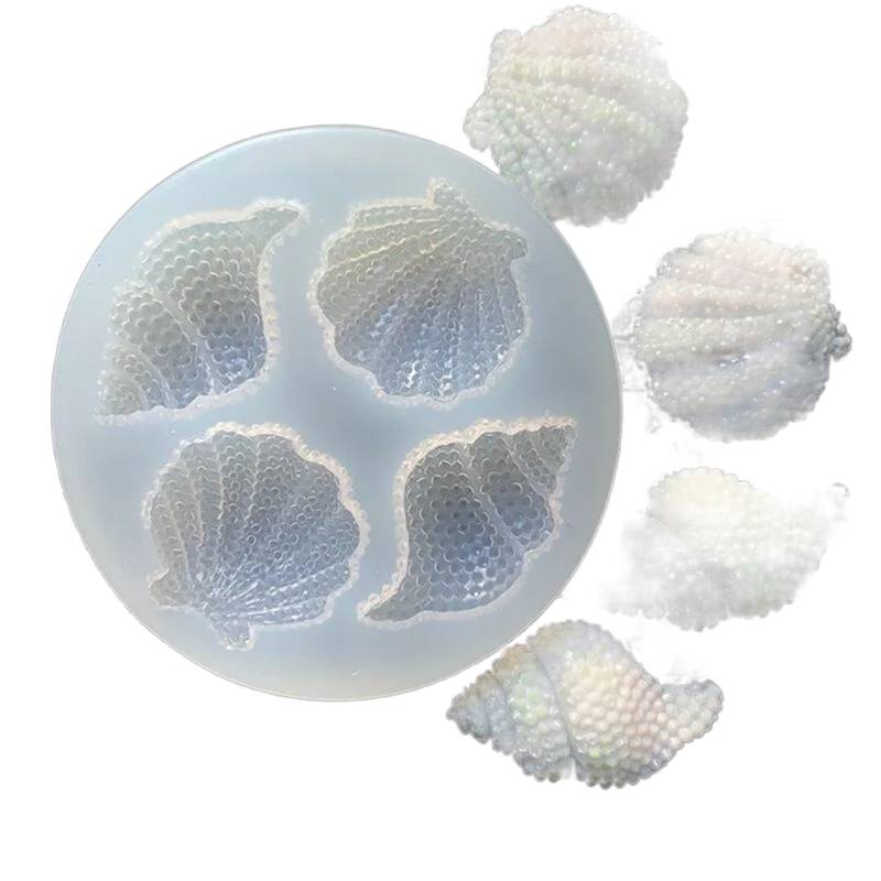 1/2pcs Ocean-Themed Silicone Mold Set for DIY Soap, Candle & Baking – Conch & Seashell Shaped Craft Molds