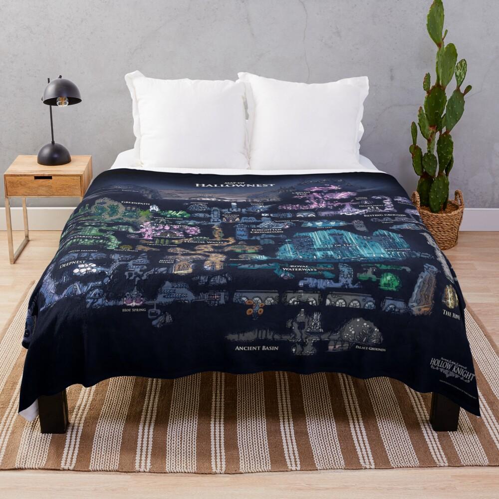 8K Hollow Knight Map Throw Blanket