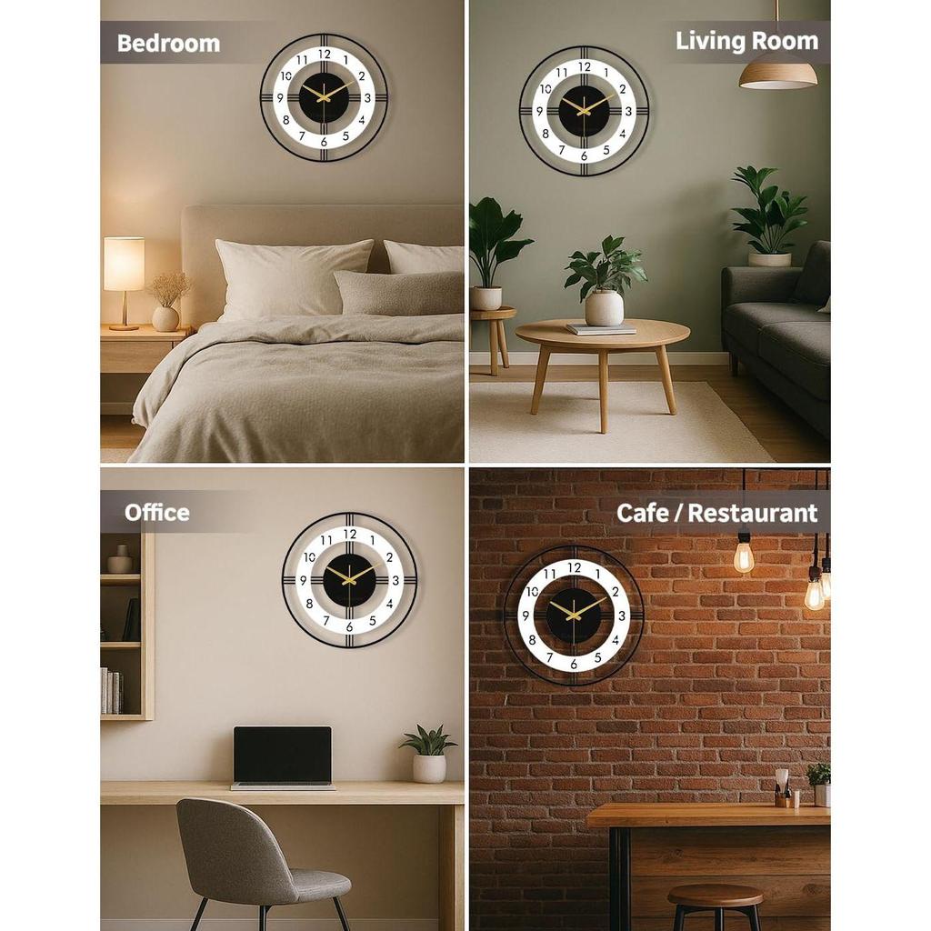 Designer Big Wall Clock for Living Room Stylish Latest Modern | Silent Wall Clock for Bedroom | Luxury Premium Fancy Antique Unique Metal Wall Watch