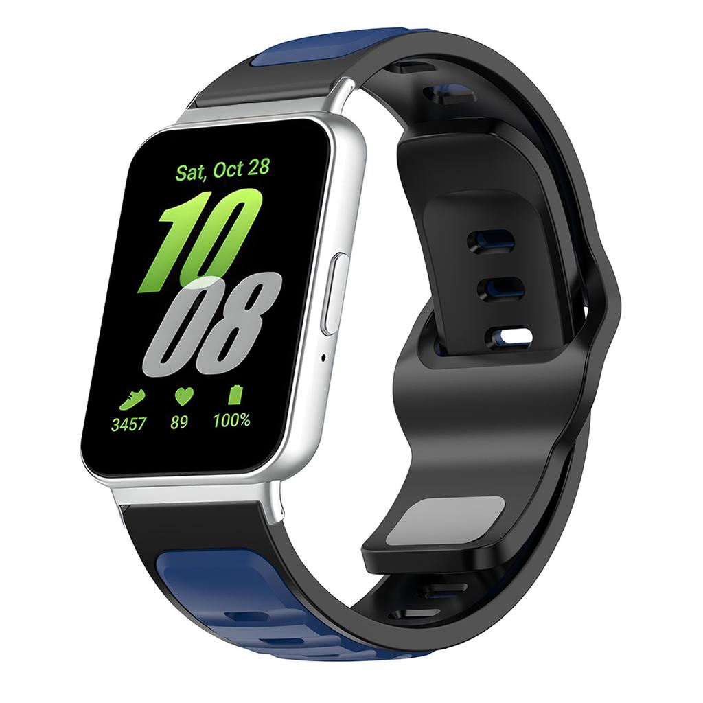 Adjustable Sport Band For Samsung Galaxy Watch Fit 3 Two Tone Silicone Strap For Galaxy Fit3 Smartwatch Breathable Bracelet