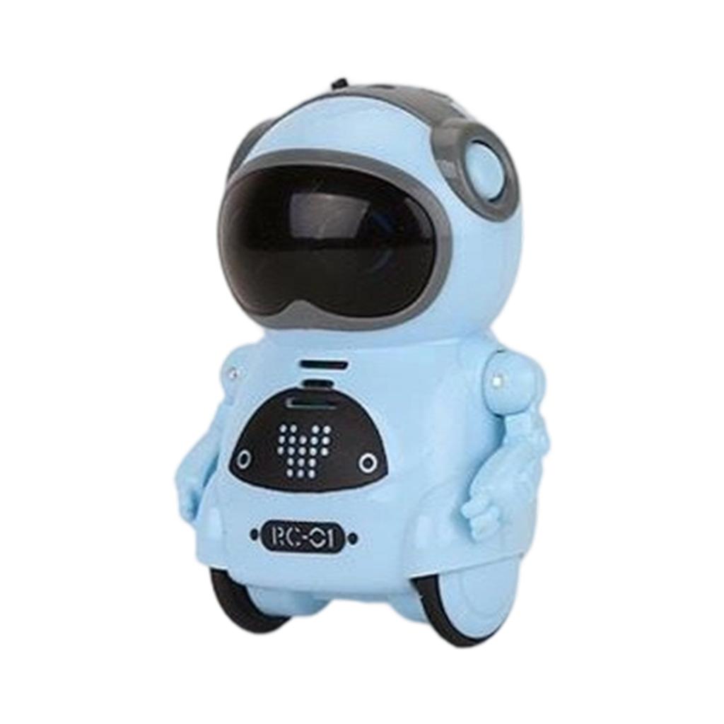Interactive Voice Activated Intelligent Robot Educational Toy For Kids In Blue Pink White Color Lightweight Durability