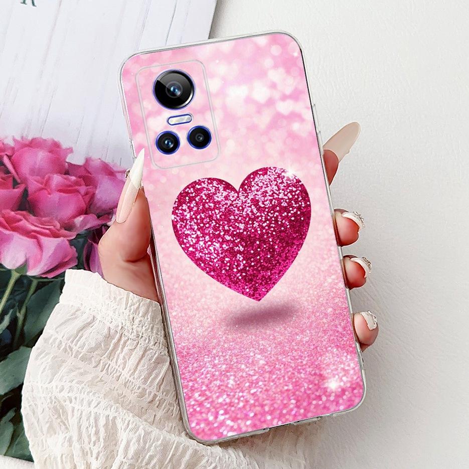 Für Realme GT Neo 3 80W Hülle RMX3561 RMX3560 Süße Katze Glückskarpfen Bemalte Abdeckung Weiche Silikonhüllen Für Realme GT Neo3 150W Fundas