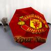 Personalized Name M-Manchester Print Umbrella, UV Shielding. It Has Eight Sturdy Ribs for Outdoor Use And Perfect As a Holiday Gift