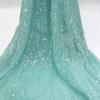 Tessuto di Pizzo Ricamato Full Paillettes Lucide Multicolore Materiale da Cucito Fai da Te per Abito da Sposa Tessuto Decorativo per Abbigliamento
