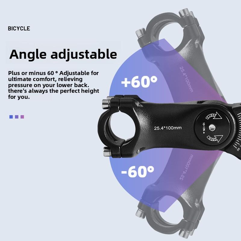 Verstellbarer Fahrrad-Erhöhungsgriff Vertikaler Aluminiumlegierungs-Vorbau Erhöhungs-Booster Variable Geschwindigkeits-Modifikationszubehör