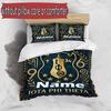 3pcs Duvet Cover Set (1*Duvet Cover + 2*Pillowcase, Without Core), Custom Name Iota Phi Theta Pattern Bedding Set, Home Bedroom Decor Gift