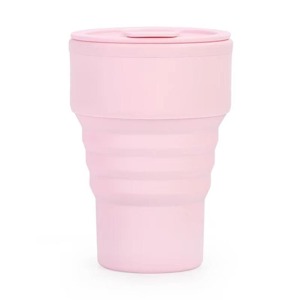 with Lid Collapsible Cups with Lid Silicone Portable Travel Tumbler Folding Coffee Cup Dining